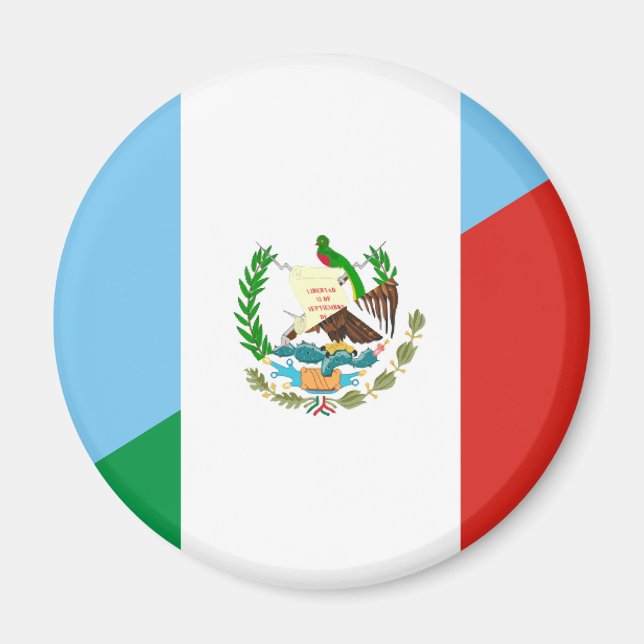 Guatemala-Halbfahne Magnet (Vorne)