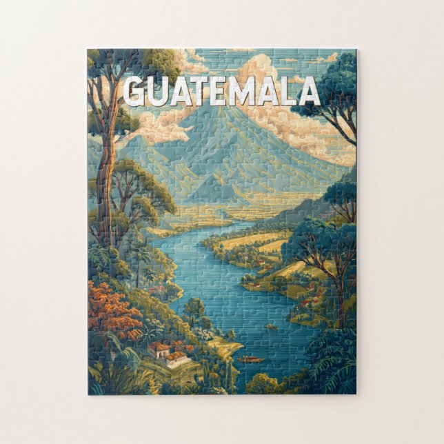 Guatemala Illustration Reisen Vintag (Vertikal)