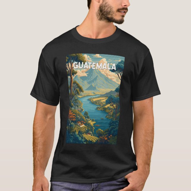 Guatemala Illustration Reisen Vintag T-Shirt (Vorderseite)