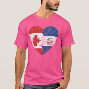 Guatemala Kanadische Flaggen Herz Kanada Guatemala T-Shirt