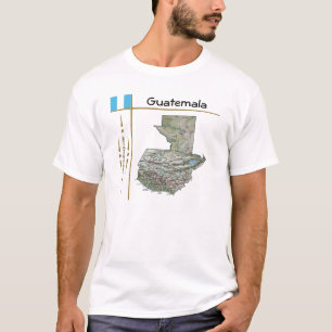 Guatemala Karte + Flagge + T - Shirt