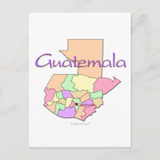 Guatemala-Karte Postkarte