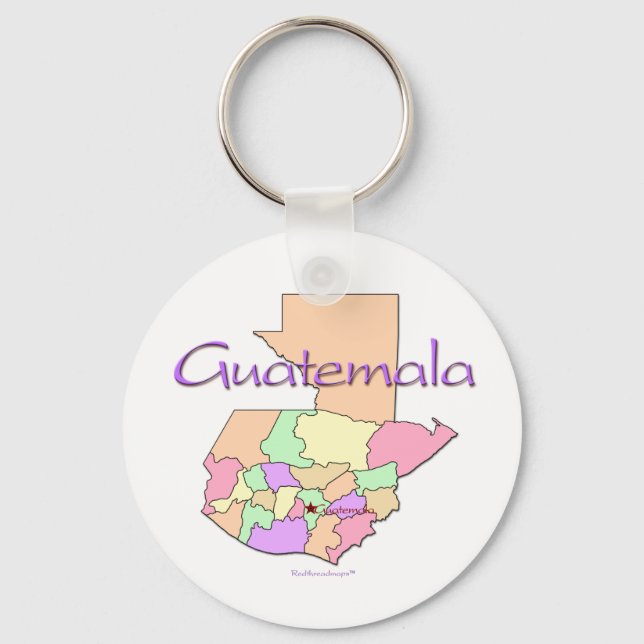 Guatemala-Karte Schlüsselanhänger (Vorderseite)