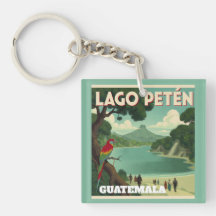  GUATEMALA LAGO PETEN Retro poster