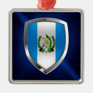 Guatemala Mettalic Emblem Silbernes Ornament