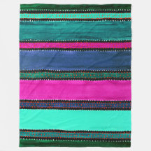 Guatemala Rainbow Fleece Blanken