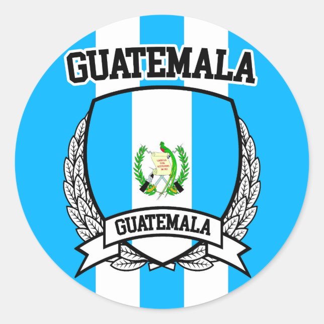 Guatemala Runder Aufkleber (Vorderseite)