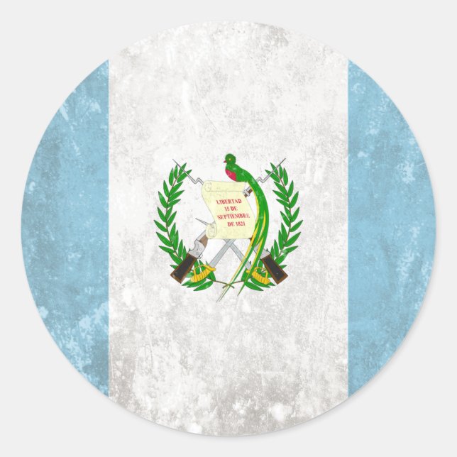 Guatemala Runder Aufkleber (Vorderseite)