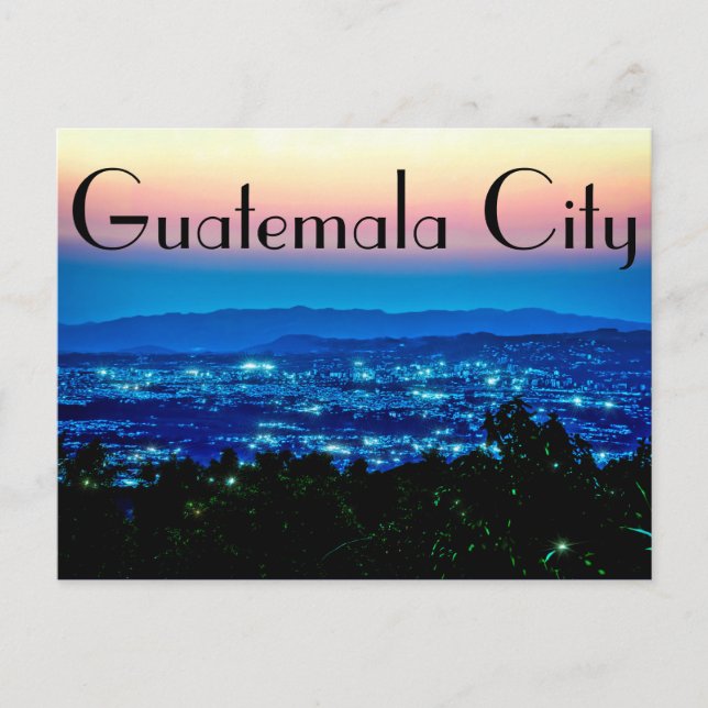 Guatemala-Stadt, Guatemala, Zentralamerika bei Däm Postkarte (Vorderseite)