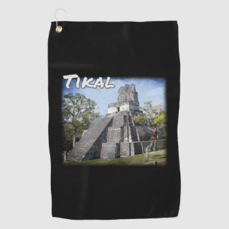 Guatemala Tikal Ruins Temple Golfhandtuch