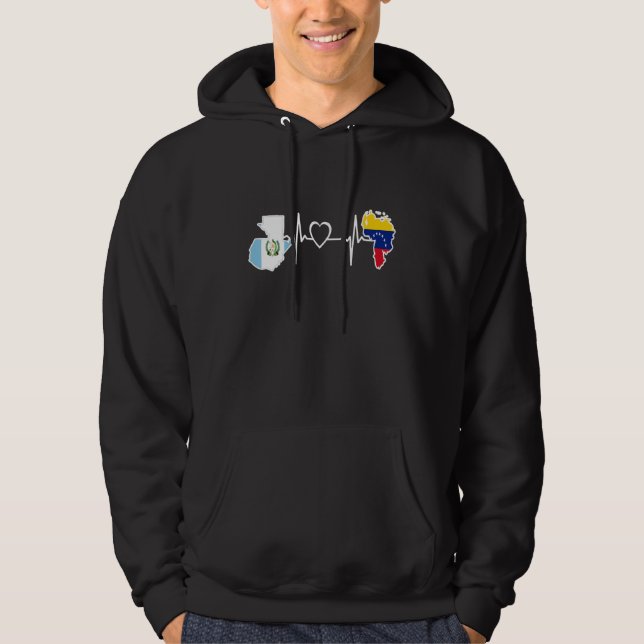 Guatemala Venezuela Flag Guatemalan Venezuelan Hea Hoodie (Vorderseite)