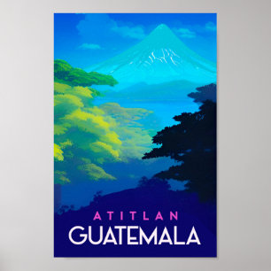 Guatemala vintage travel poster