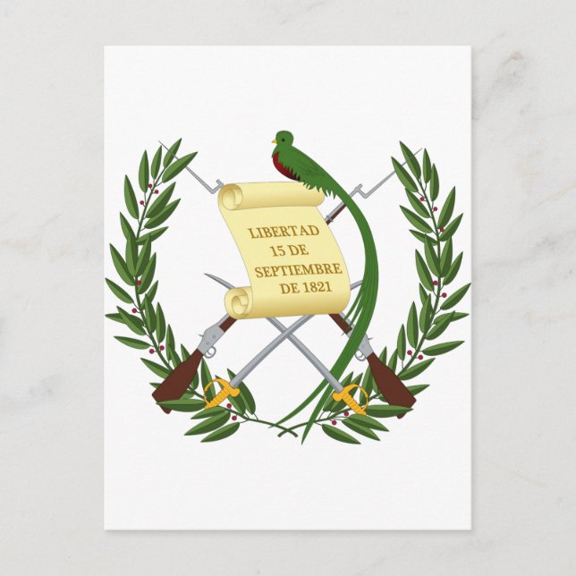 Guatemala-Wappen Postkarte (Vorderseite)