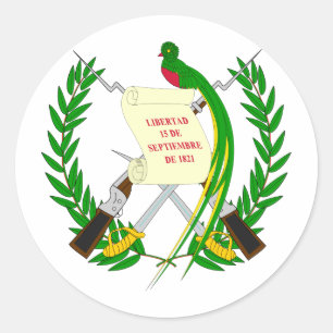 Guatemala-Wappen Runder Aufkleber