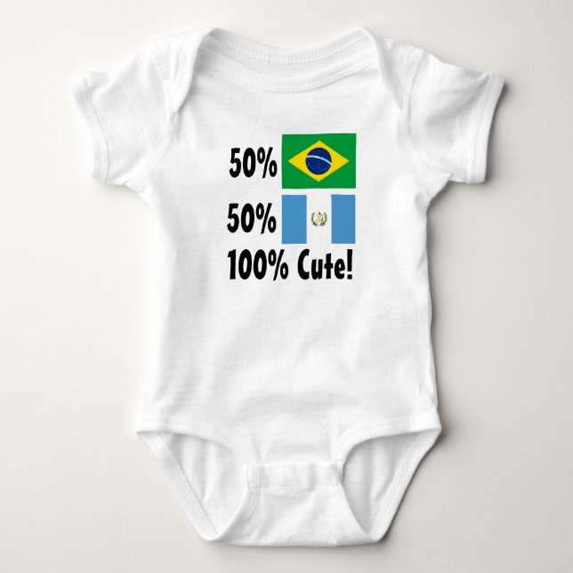 Guatemalteke 100% 50% Brasilianer-50% niedlich Baby Strampler (Vorderseite)