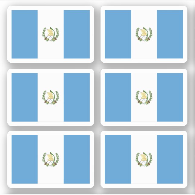 guatemaltekische Flagge Aufkleber (Vorderseite)