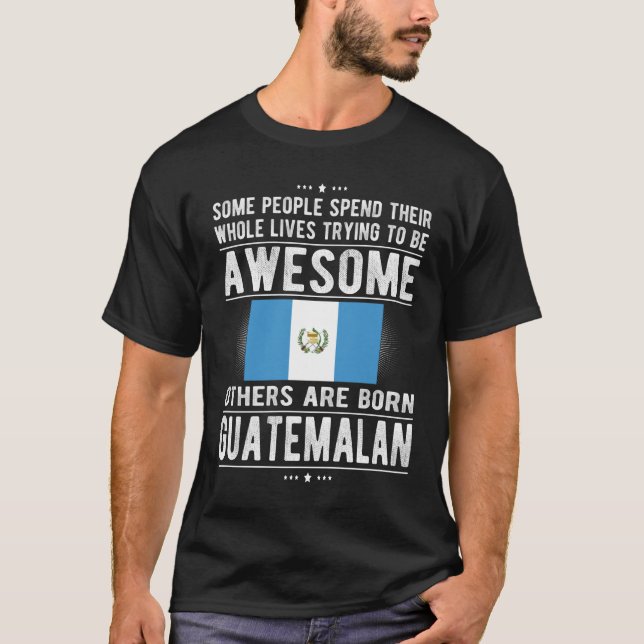 Guatemaltekische Flagge Guatemala Proud Guatemala  T-Shirt (Vorderseite)