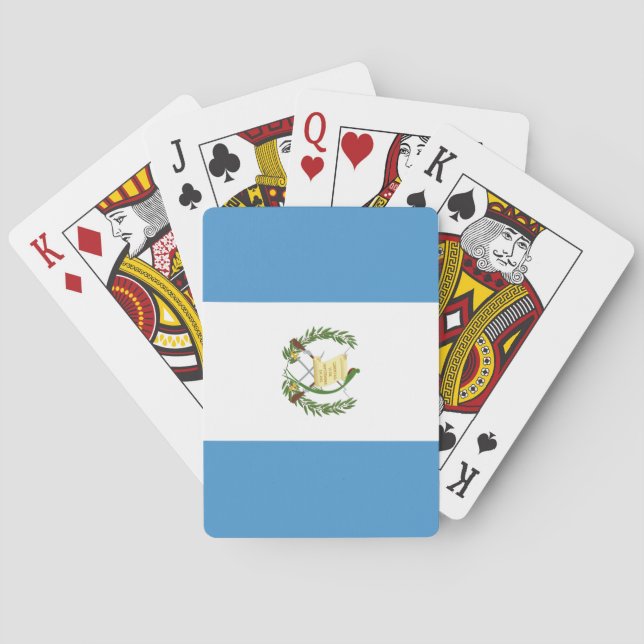 (Guatemaltekische) Flagge Guatemalas Spielkarten (Rückseite)