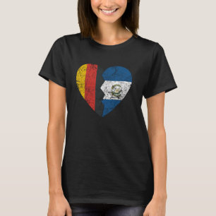 Guatemaltekische Flagge Herz Deutschland Guatemala T-Shirt
