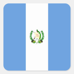 Guatemaltekische Flagge Quadratischer Aufkleber