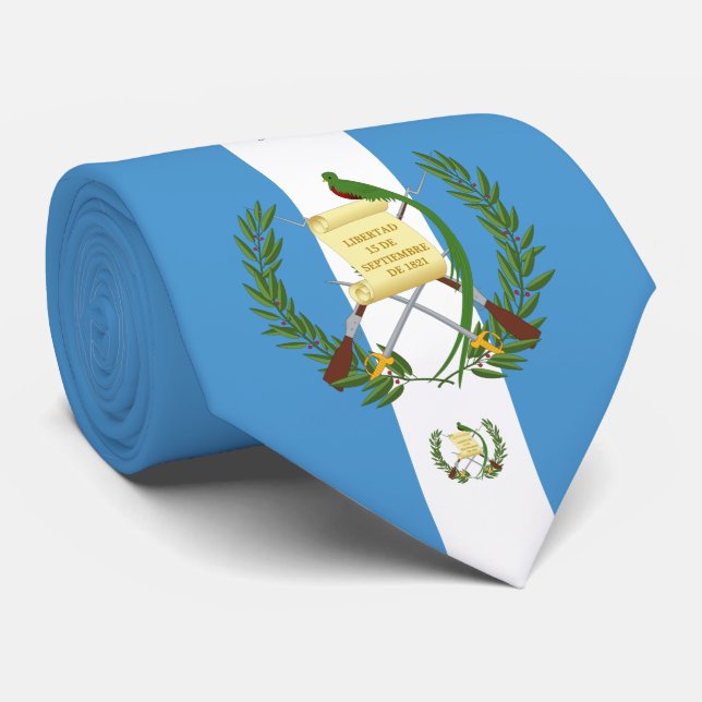 Guatemaltekische Flagge und Wappen, Flagge Guatema Krawatte (Gerollt)
