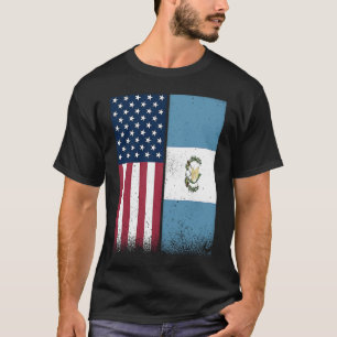 Guatemaltekische Flagge USA und Guatemala Flaggen T-Shirt