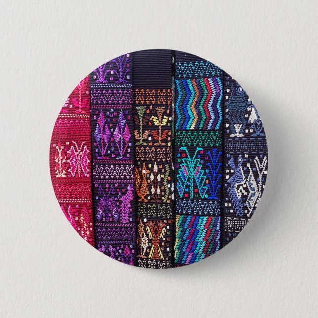 guatemaltekische Textildesigns Button (Vorderseite)