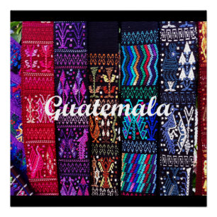 guatemaltekische Textildesigns. Poster