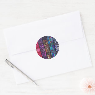 guatemaltekische Textildesigns Runder Aufkleber