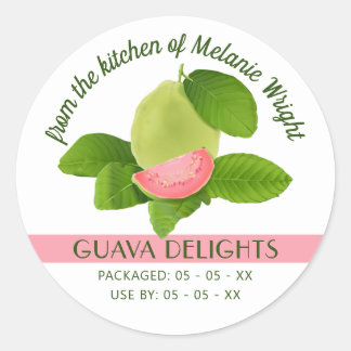 Guava Fruit Canning Runder Aufkleber