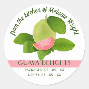 Guava Fruit Canning Runder Aufkleber