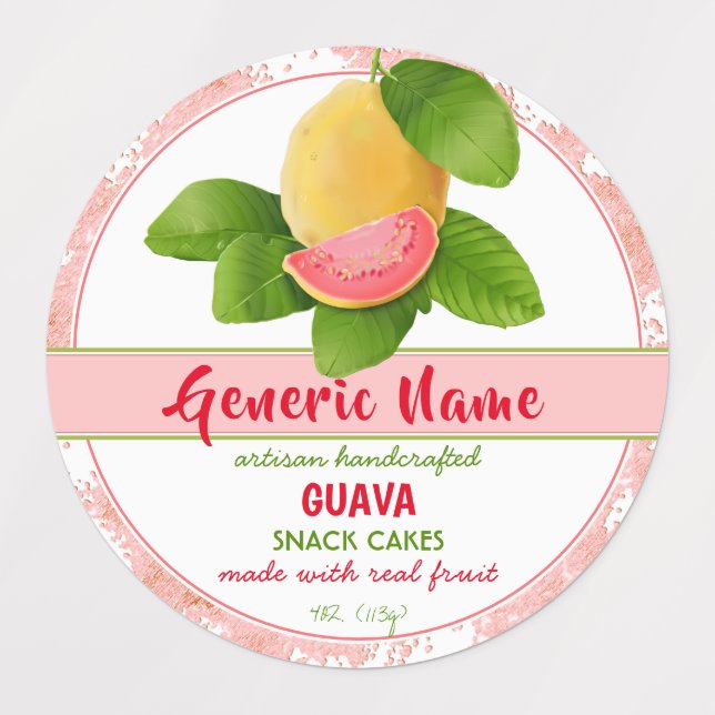 Guava Fruit Etiketten (Design 1)