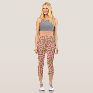 Guava Fruit Pattern Capri Leggings