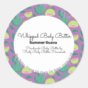 Guava Fruit Pop Body Butter Bad-Branding Runder Aufkleber