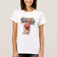 Guava Life Hand hält reife Frucht Street Art Stil