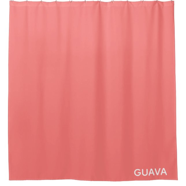 Guava rosa Farbname Duschvorhang (Vorderseite)