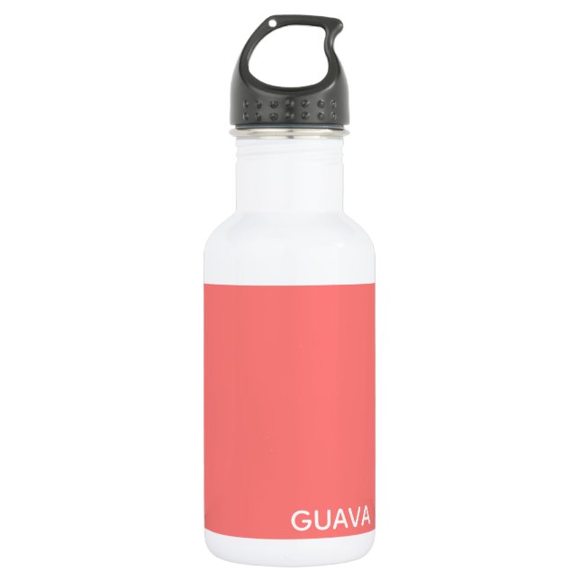 Guava rosa Farbname Edelstahlflasche (Vorderseite)
