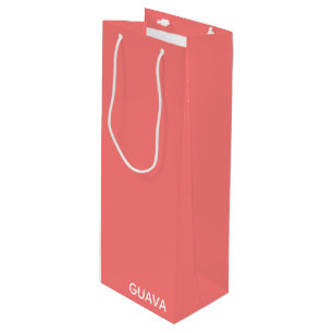 Guava rosa Farbname Geschenktüte Für Weinflaschen