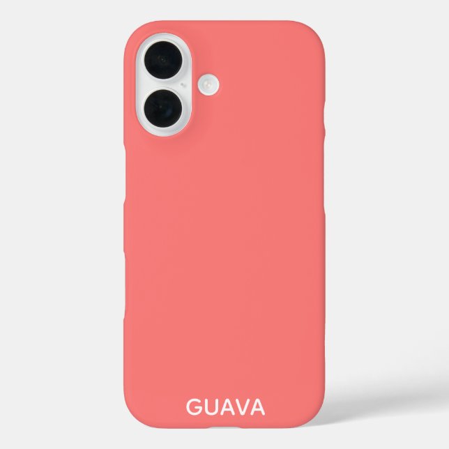Guava rosa Farbname iPhone 16 Hülle (Rückseite)