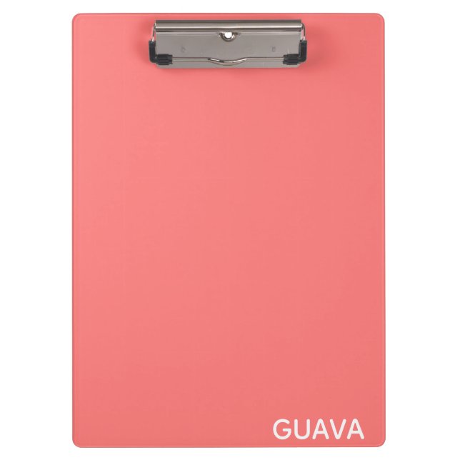 Guava rosa Farbname Klemmbrett (Vorderseite)