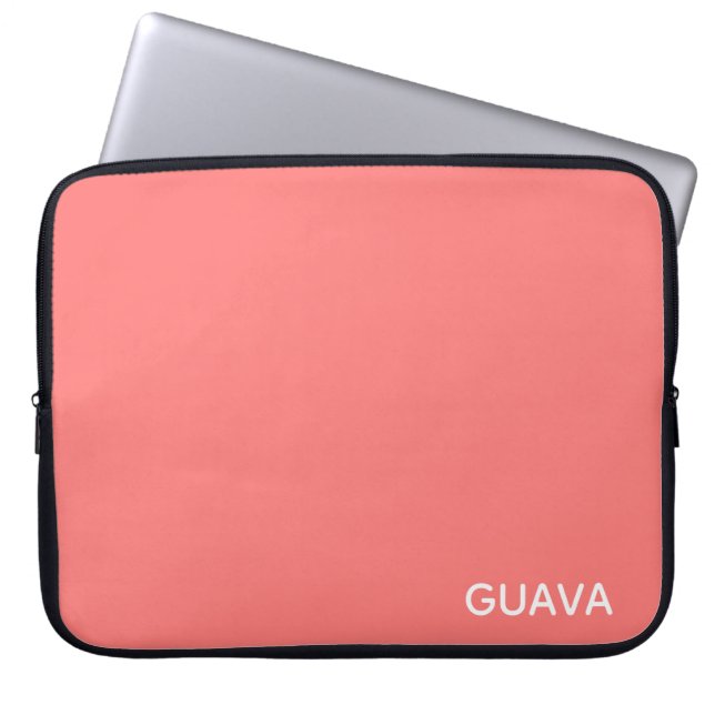 Guava rosa Farbname Laptopschutzhülle (Vorderseite)
