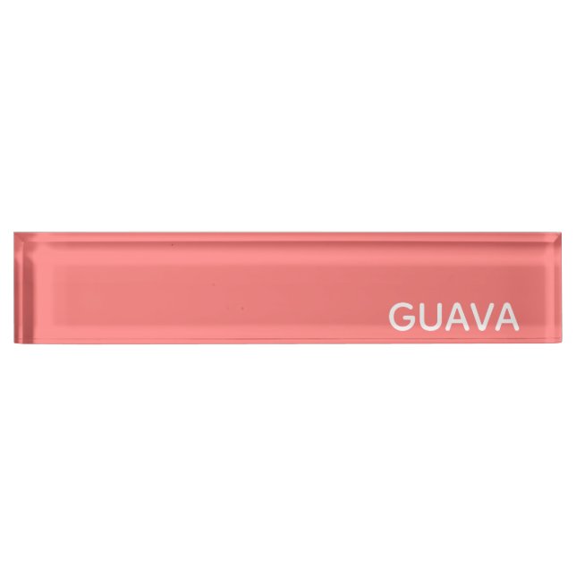 Guava rosa Farbname Namensplakette (Vorderseite)