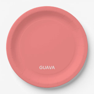 Guava rosa Farbname Pappteller