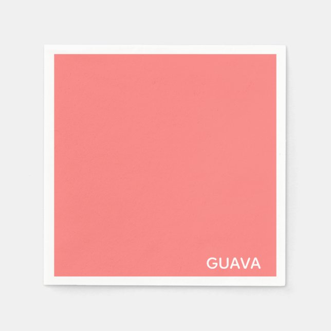 Guava rosa Farbname Serviette (Vorderseite)