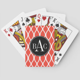 Guave-mit Monogramm Barcelona-Druck Spielkarten