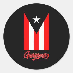 Guayama City Puerto Rico Flag S Runder Aufkleber