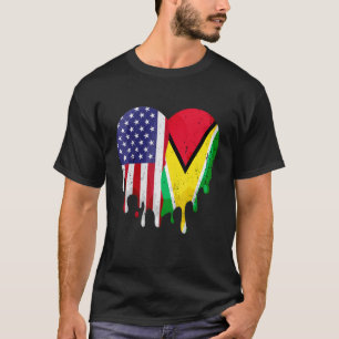 Guayanese American Patriot Grown Country Melting H T-Shirt