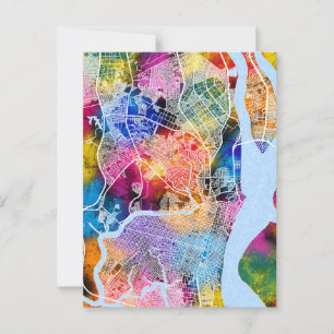 Guayaquil Ecuador City Map Postkarte