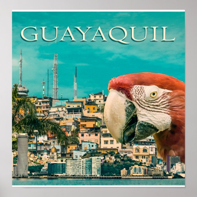 Guayaquil Touristic Postal Design Poster (Vorne)