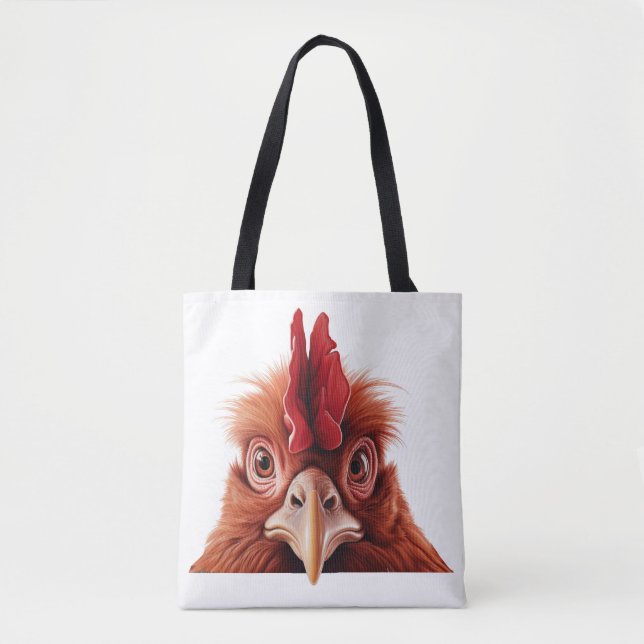 Guckender Hahn Tasche (Vorderseite)